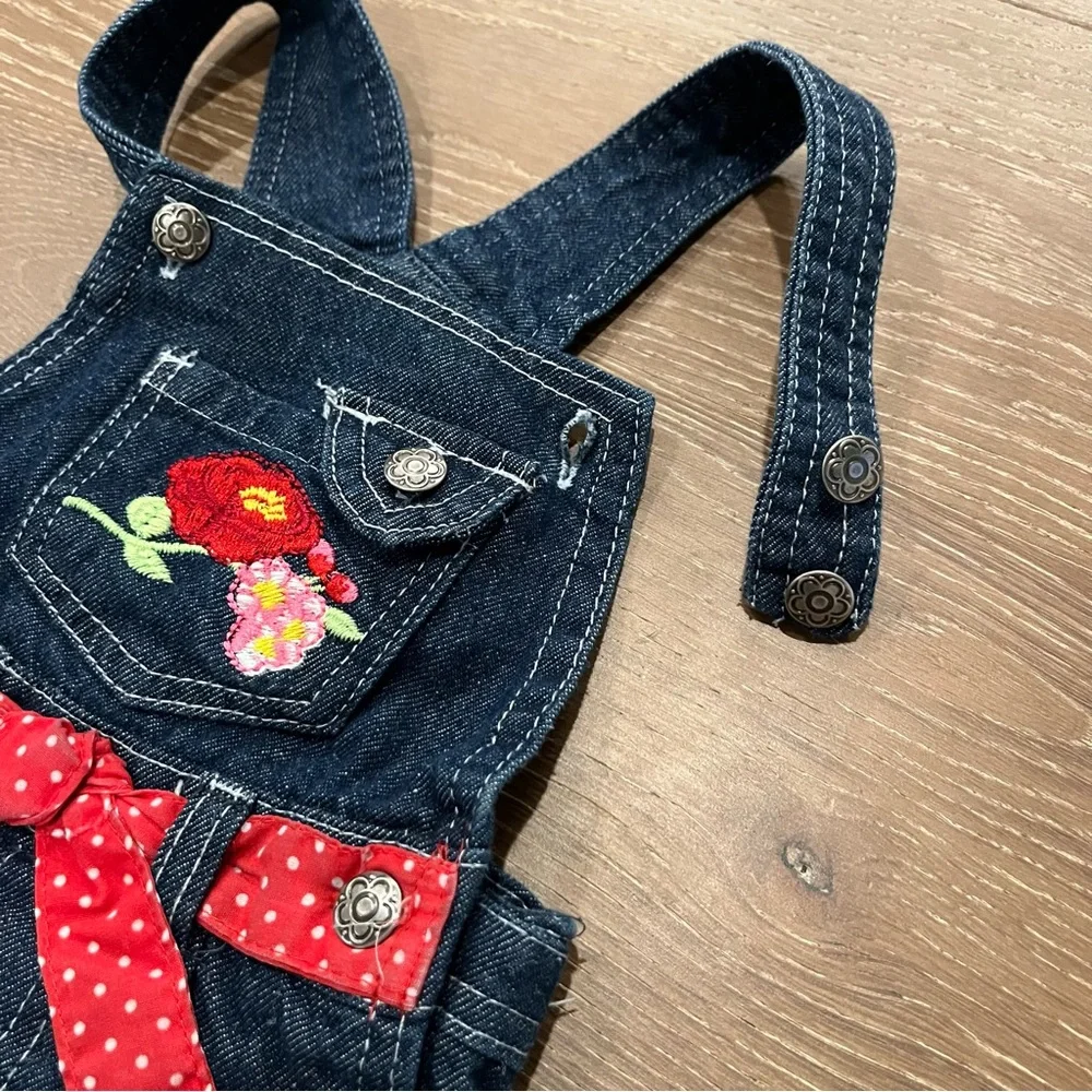 Denim Blue Infant Toddler Infant Girl Overall Shorts Size 12 Months